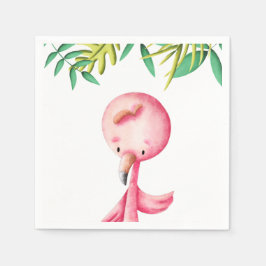 Guardanapo De Papel Flamingo Tropical de Verão