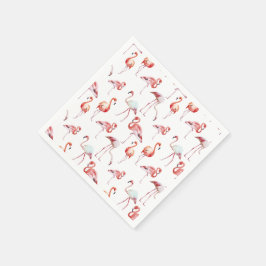 Guardanapo De Papel Flamingo Tropical, Rosa, Monograma,