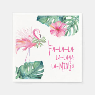 Guardanapo De Papel Flamingo Watercolor, cor-de-rosa tropical, Natal