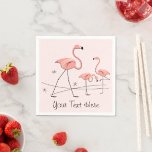 Guardanapo De Papel Flamingos cor-de-rosa Trio 2 Frascos de papel