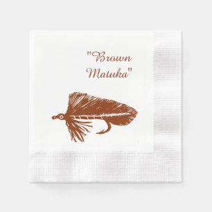 Guardanapo De Papel Flâmula de Brown Matuka, pesca com mosca, mosca