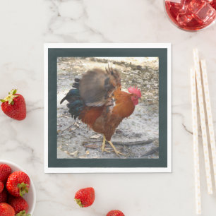 Guardanapo De Papel Flapping Rooster Napkins