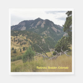 Guardanapo De Papel Flatirons, Boulder, Colorado -