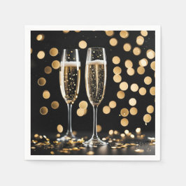 Guardanapo De Papel Flautas de Champanhe de Ano Novo