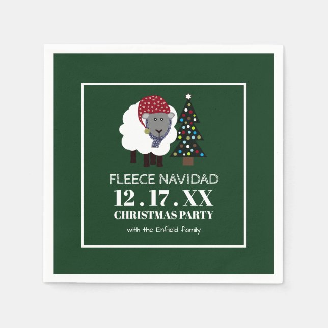 Guardanapo De Papel Fleece Navidad, Estilo espanhol Natal (Frente)