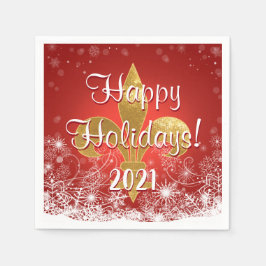 Guardanapo De Papel Fleur de Flocos de Neve Feriados