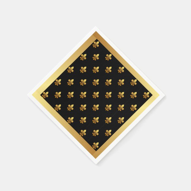 Guardanapo De Papel Fleur de Lis Cocktail Napkins (Canto)