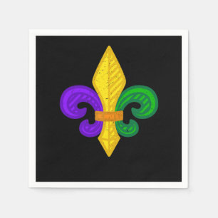 Guardanapo De Papel Fleur De Lis Mardi Gras New Orleans Parade Carniva