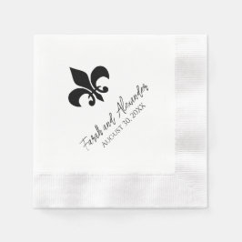 Guardanapo De Papel Fleur de Lis Wedding Napkins