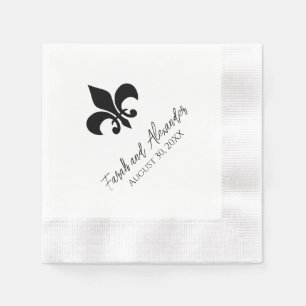 Guardanapo De Papel Fleur de Lis Wedding Napkins