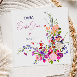 Guardanapo De Papel Fleurs selvagens modernas e elegantes para chá de 