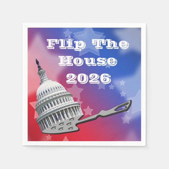 Guardanapo De Papel Flip The House Vote Blue 2026 (Frente)