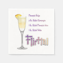 Guardanapo De Papel Flirtini Pineapple Mimosa Cocktail Recebe Arte