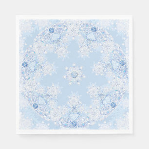 Guardanapo De Papel Floco de neve azul-gelo
