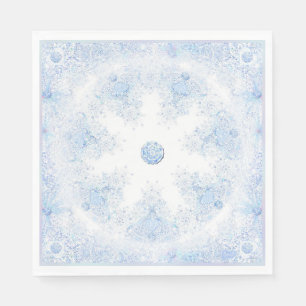 Guardanapo De Papel Floco de neve azul-gelo