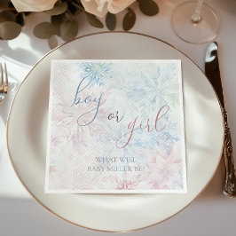 Guardanapo De Papel Floco de neve azul-rosa-rosa-menino ou menina