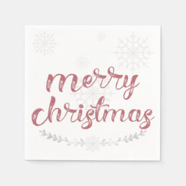 Guardanapo De Papel Floco de neve e ramos Feriado Napkins