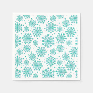 Guardanapo De Papel Floco de neve em branco com padrão de impressão de