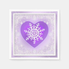 Guardanapo De Papel Floco de neve roxo