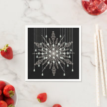 Floco de neve visual elegante jóia inverno preto c