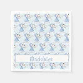 Guardanapo De Papel Flocos de neve da Princesa de Natal