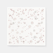 Flocos de Neve de Inverno Rosa e Prata