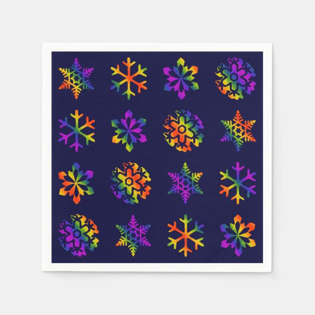 Guardanapo De Papel Flocos de neve de trippy (Frente)