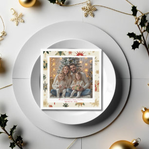 Guardanapo De Papel Flocos de neve Dourados, antigos e modernos