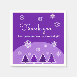 Guardanapo De Papel Flocos de neve violeta de chá de fraldas de Natal 