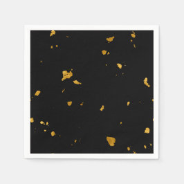 Guardanapo De Papel Flocos de Ouro Preto
