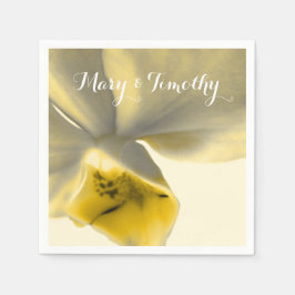 Guardanapo De Papel Flor Artístico em Pedras Amarelas - Casamento