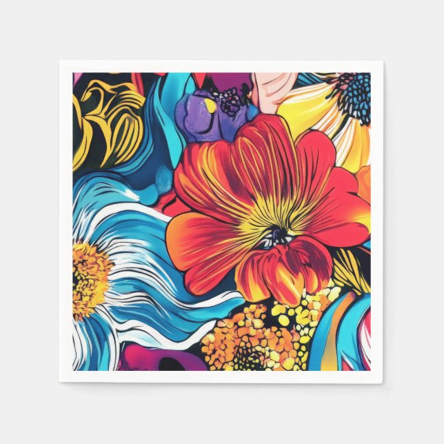 Guardanapo De Papel Flor Colorida (Frente)