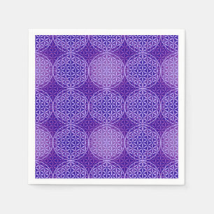 Guardanapo De Papel Flor da vida - padrão do selo - roxo