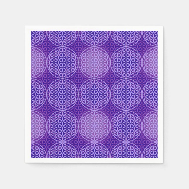 Guardanapo De Papel Flor da vida - padrão do selo - roxo (Frente)