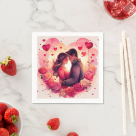 Guardanapo De Papel Flor de Amor Romântico