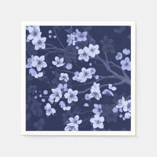 Guardanapo De Papel Flor de cereja azul