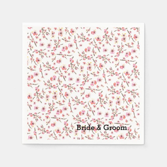 Guardanapo De Papel Flor de Cereja de Aquicultura (Frente)