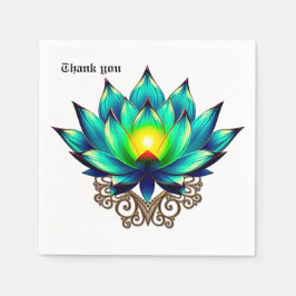 Guardanapo De Papel Flor de Elegância, Lotus Místico.