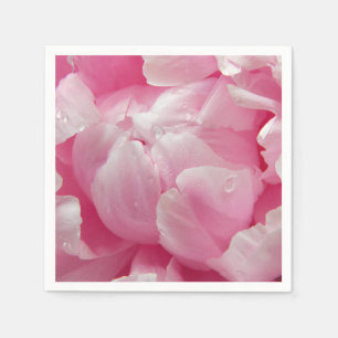 Guardanapo De Papel Flor de florescência romance cor-de-rosa da peôn