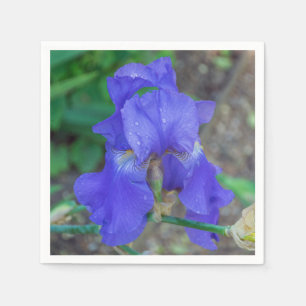 Guardanapo De Papel Flor de íris azul