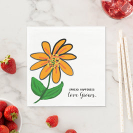Guardanapo De Papel Flor de Laranja Espalha Felicidade Papel