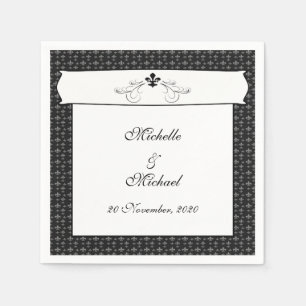 Guardanapo De Papel Flor de lis extravagante elegante personalizada