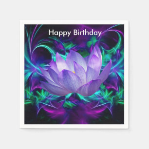 Guardanapo De Papel Flor de lótus roxa e seu significado