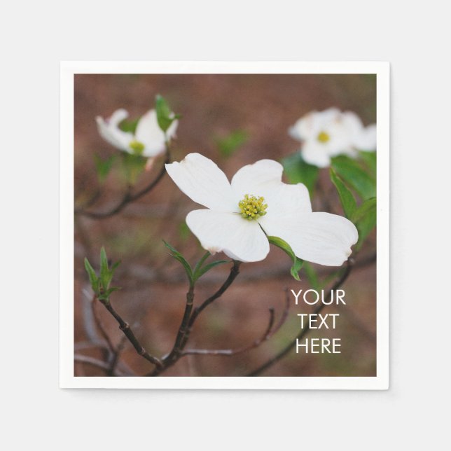 Guardanapo De Papel Flor de Madeira em Papel Sanguíneo (Frente)