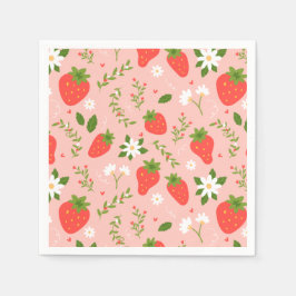 Guardanapo De Papel Flor de Morango