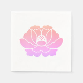 Guardanapo De Papel flor de peônia rosa pastel