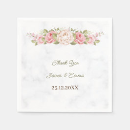 Guardanapo De Papel Flor de Rosa elegante personalizada