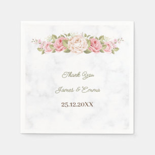 Guardanapo De Papel Flor de Rosa elegante personalizada