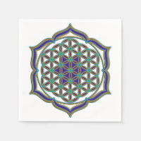 Flor De Vida / Blume des Lebens - Lotus Contour