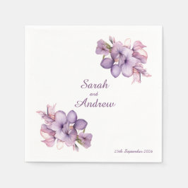 Guardanapo De Papel Flor Duplo Lilah: Casamento Personalizado Napkins